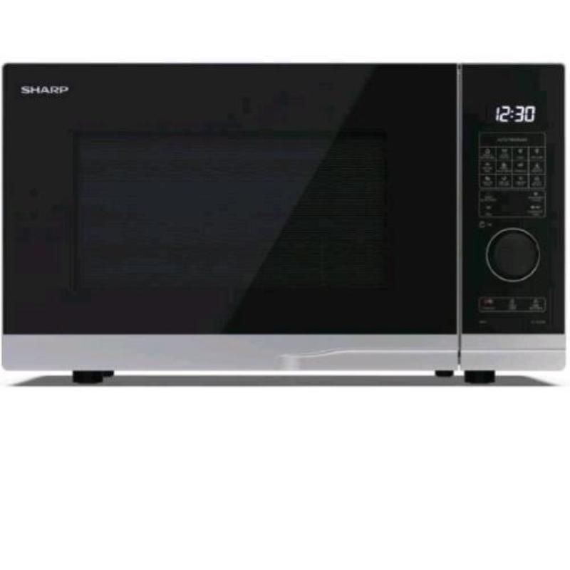 Sharp yc-pg284ae-s forno a microonde con griglia 28 litri semi digitale silver