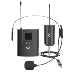 Majestic mic 800w microfono wireless ad archetto con trasmettitore e ricevitore ricaricabile black