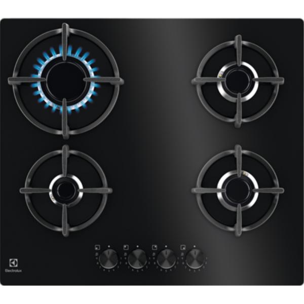 Electrolux egg64272k serie 600 piano cottura a gas 4 zone steppower speed burners 60cm nero