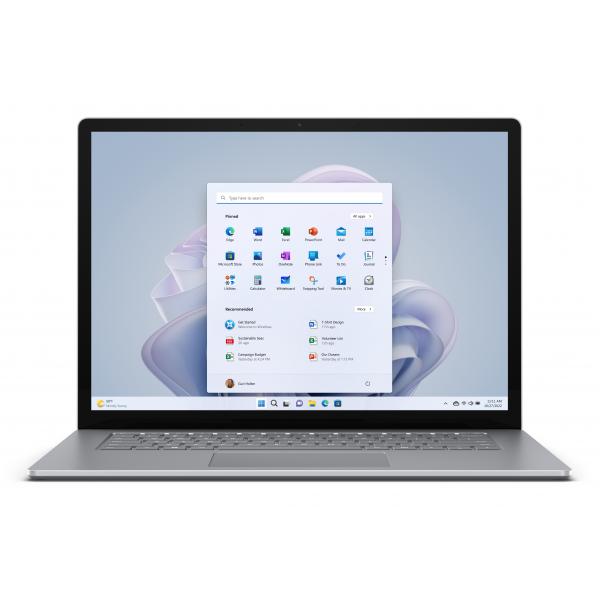 Microsoft surface laptop 5 15 touch screen i7-1265u 3.6ghz ram 16gb-ssd 512gb-win 11 prof platino (riq-00010)