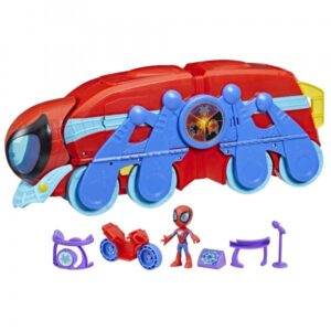 Hasbro marvel spidey quartier generale mobile playset 2 in 1 con luci e suoni