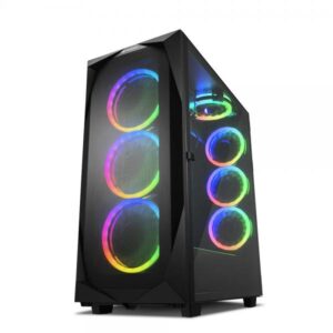 Sharkoon cabinet atx sharkoon 8slot 50,1x23,8x55cm 4x3,5` 5x2,5` 2xusb3.0 4xvent-rgb-120mm 3xvent-rgb-140mm finestra laterale