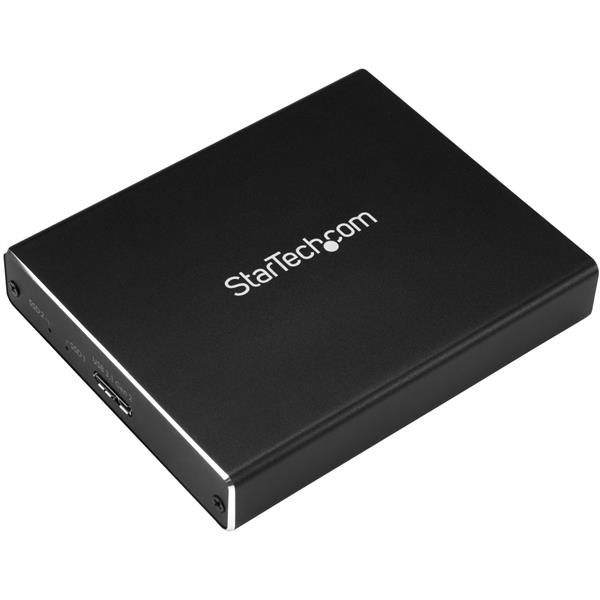 Startech box vuoto 2 x ssd interfaccia m.2/sata/sata ii/sata iii micro usb 3.1 tipo b