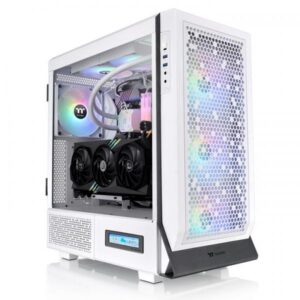 Thermaltake ceres 500 tg argb case mid tower mini-itx micro-itx atx e-atx pannello laterale in vetro temperato 1xusb-c 3.2 2xusb-a 3.0 4xventole 140mm argb snow/white