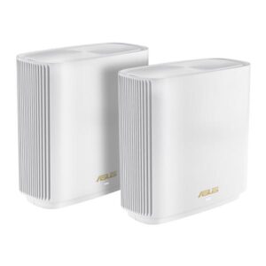 Asus zenwifi xt9 router estensibile sistema mesh wi-fi 6 tripla banda 2.4ghz/5ghz/5ghz kit 2 pezzi colore bianco