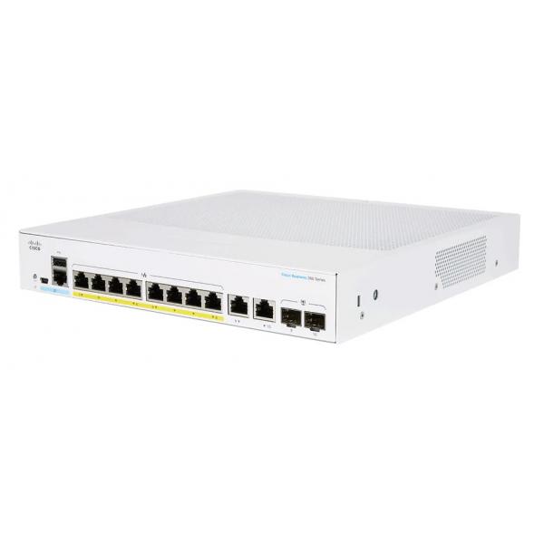 Cisco business 250 series cbs250-8fp-e-2g-eu switch gestito l2/l3 8 x 10/100/1000 (poe+) + 2 x sfp combinato poe+ (120 w) montabile su rack