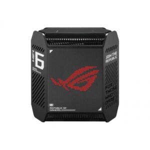 Asus gt6 tri-band wifi 6 sistema wifi 6 mesh con mobile tethering, alternativa ai router 4g 5g, porta 2.5 g 5,9 ghz, copre oltre 500 mq, asus rangeboost plus, sicurezza internet gratuita, 1 pezzo
