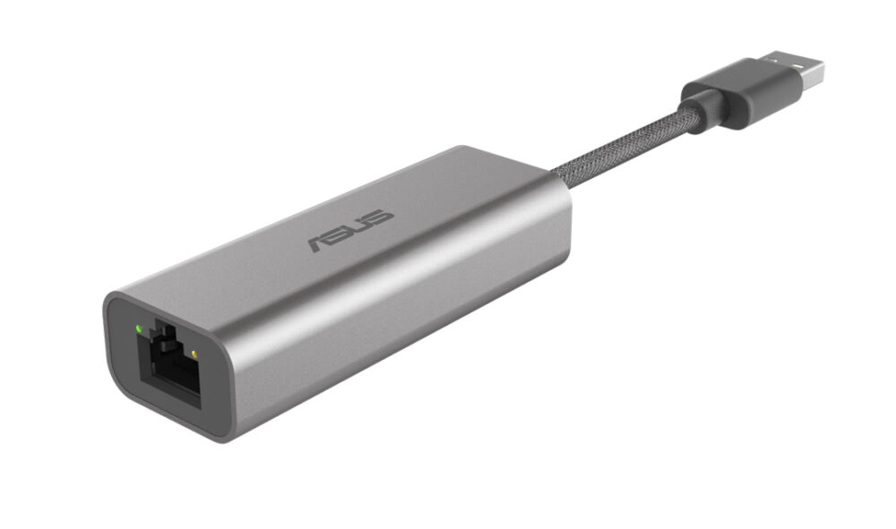 Asus usb-c2500 2.5g ethernet usb adapter supporta la connessione di rete cablata mac os, linux, windows, retrocompatibile su 1g-100mbps, ideale per il gioco