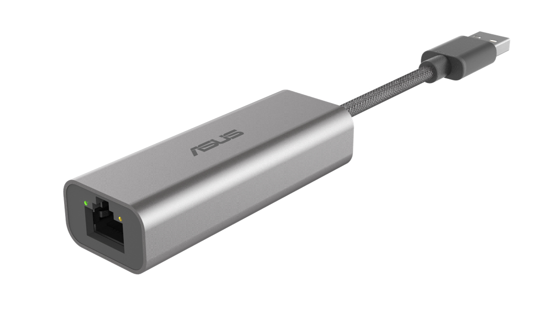 Asus usb-c2500 2.5g ethernet usb adapter supporta la connessione di rete cablata mac os, linux, windows, retrocompatibile su 1g-100mbps, ideale per il gioco