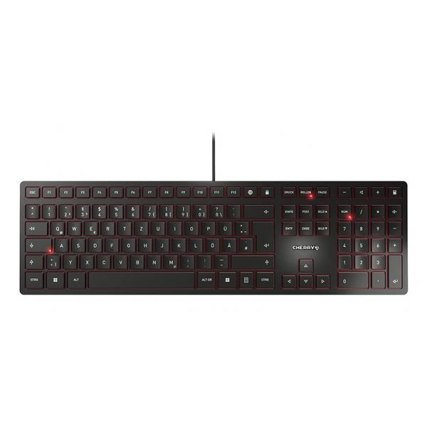Cherry kc 6000 tastiera slim wired usb layout tedesco black