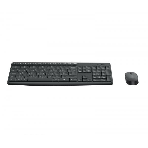 Logitech mk235 wireless combo kit tastiera e mouse qwerty tastiera italiana nero-antracite