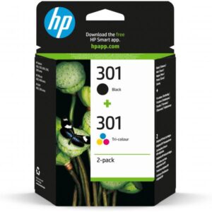 Hp 301 combo pack confezione da 2 cartucce originali d`inchiostro multicolore