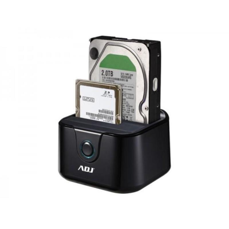 Docking station adj hdd2.5/3.5 max8tbbk double clonazione usb 3.0 sata