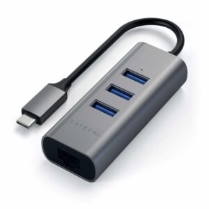 Satechi hub dock type c to usb 3.0-eth.spac e gray 3p usb 3,0- 1 ethernet