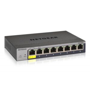 Netgear gs108t-300pes switch 8 porte gigabit ethernet (10/100/1000) grigio