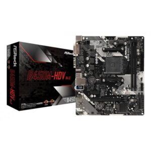 Asrock b450m-hdv r4.0 schede madri presa am4 micro atx amd b450