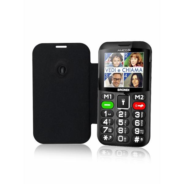 Brondi amico chic dual sim 2.4 senior phone tasti grandi sos italia black