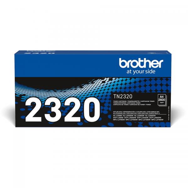 Brother tn2320 nero originale cartuccia toner per dcp l2500, l2520, l2540, hl-l2300, l2340, l2360, l2365, mfc l2700, l2720, l2740
