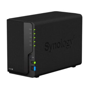 Synology diskstation ds220+ nas chassis tower celeron j4025 2ghz ram 2gb-2 bay hdd/ssd 2.5/3.5 black