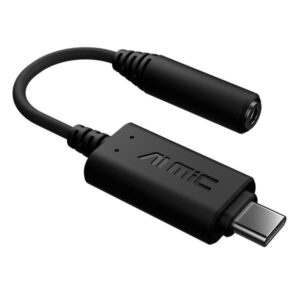 Asus ai noise-canceling mic adapter con connessione usb-c a 3,5mm
