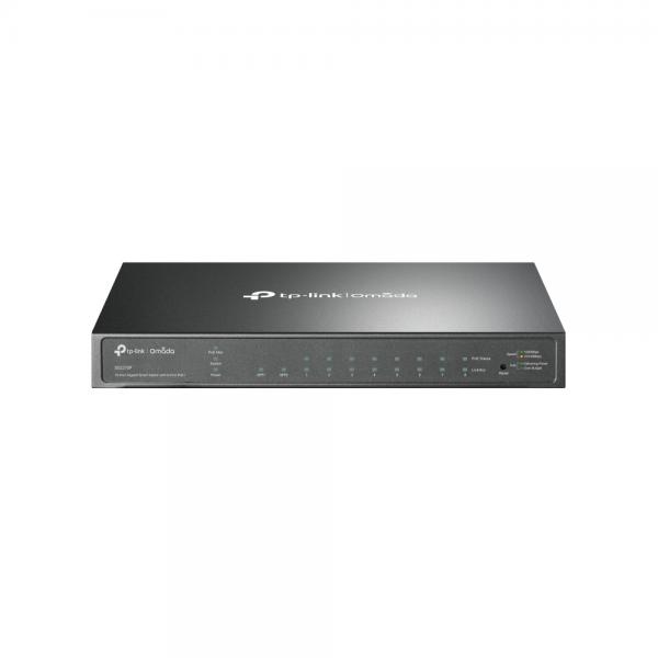 Tp-link switch 8p lan gigabit poe+ smart rj45 con 2 sfp,802.3af sfp alim.53w poe