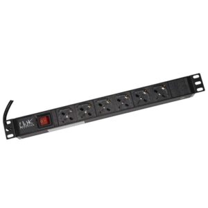 Link multipresa da rack 19 6 prese universali con interruttore spina italiana 16a