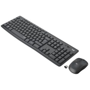 Logitech mk295 kit mouse e tastiera wireless tecnologia silenttouch, tastierino numerico, tasti scelta rapida, tracciamento ottico avanzato, ricevitore usb nano, layout italiano qwerty