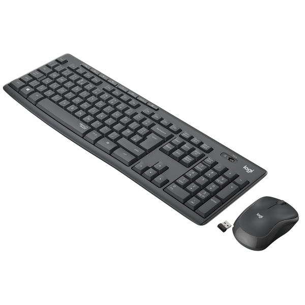 Logitech mk295 kit mouse e tastiera wireless tecnologia silenttouch, tastierino numerico, tasti scelta rapida, tracciamento ottico avanzato, ricevitore usb nano, layout italiano qwerty