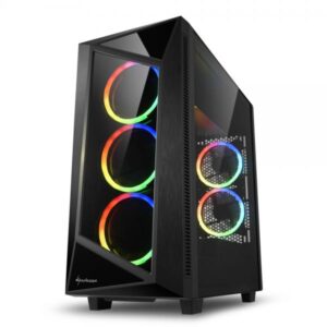 Sharkoon rev200 rgb pc case midi tower nero