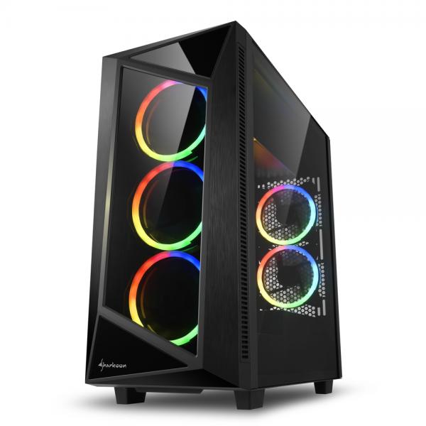 Sharkoon rev200 rgb pc case midi tower nero