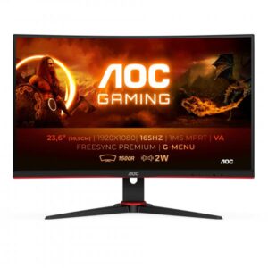 Aoc monitor 23.6`` led va curvo gaming c24g2ae - bk 1920x1080 fullhd tempo di risposta 1 ms frequenza di aggiornamento 165 (hz)