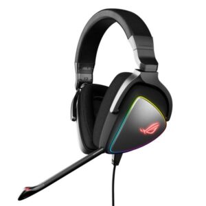 Asus rog delta stereo headset cuffia gaming quad-dac, aura sync rgb circolare, compatibile con ps4, type c