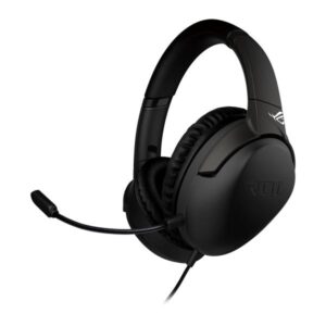Asus rog strix go wired gaming headset (ai noise-canceling mic, discord certified mic, 40mm drivers, hi-res audio, usb-c, lightweight, for pc, mac, switch, ps4, ps5 and mobile devices)- black