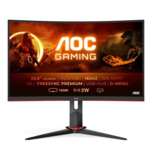 Aoc c24g2u/bk 23.6 led full hd vga hdmi displayport 1920 x 1080 nero/rosso