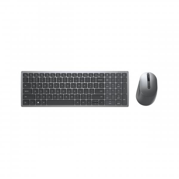 Dell km7120w kit tastiera wireless + bluetooth layout italiano + mouse wireless + bluetooth ottico 1.600 dpi colore grigio