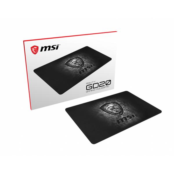 Msi agility gd20 grigio tappetino per mouse da gioco