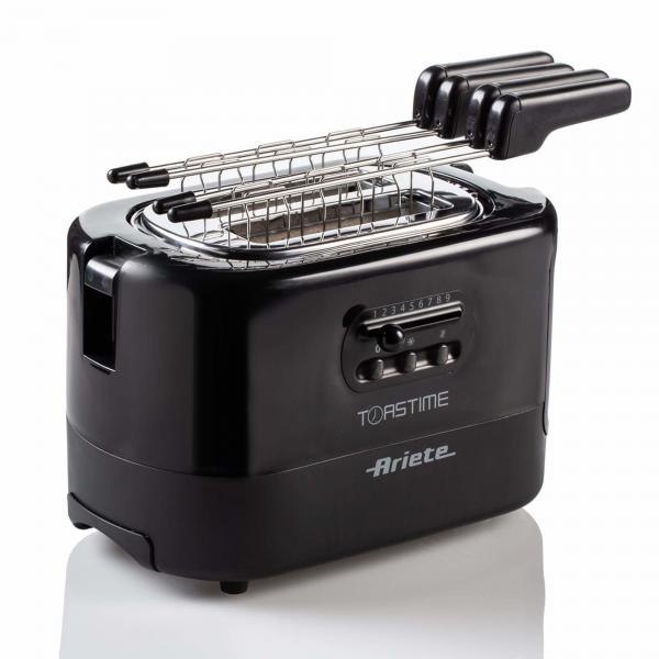 Ariete toastime tostapane 2 fette 9 livelli di doratura scalda brioche 700w nero