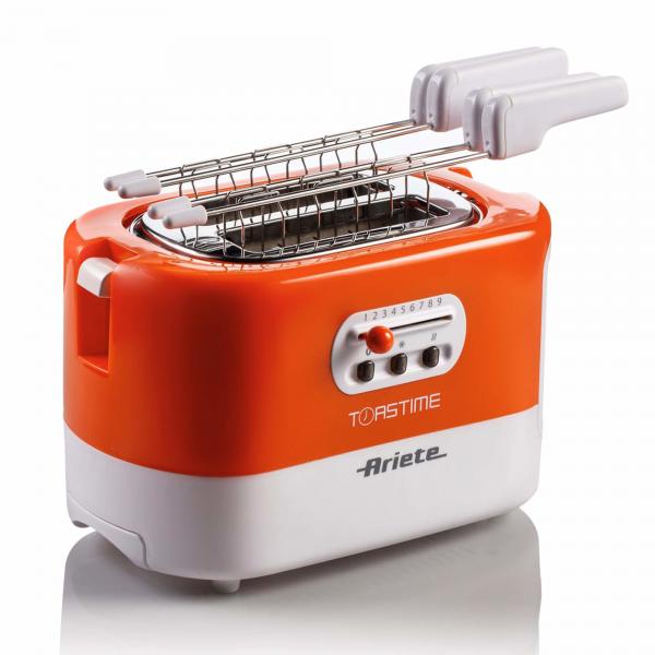 Ariete tostapane 700w 9 livelli di cottura scaldabriosche integrato arancione