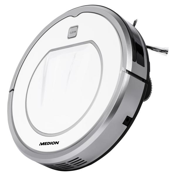 Medion md 19100 aspirapolvere robot 0.3 l senza sacchetto sensori integrati argento bianco
