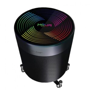 Noua alaska dissipatore tower rgb addressable 5v e ventola pmw da 60 mm per cpu intel & amd support am4 & 1200 nero