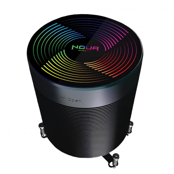 Noua alaska dissipatore tower rgb addressable 5v e ventola pmw da 60 mm per cpu intel & amd support am4 & 1200 nero