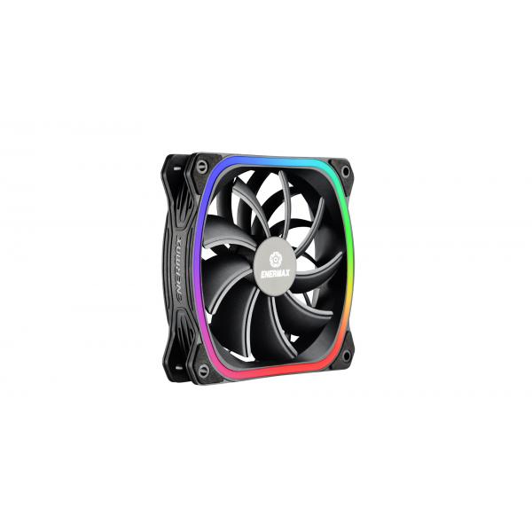 Enermax squa kit 3 ventole pwm 120 illuminazione led rgb indirizzabili nero