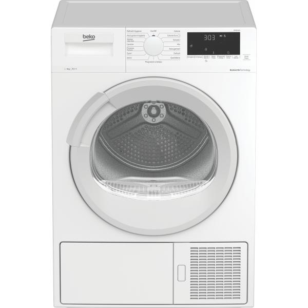 Beko drx927wn asciugatrice a pompa di calore classe energetica a++ capacita` di carico 9 kg optisense 15 programmi