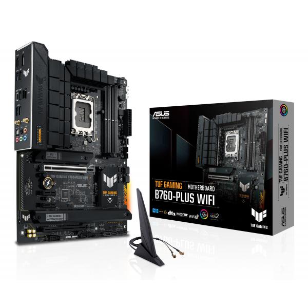 MB Asus 1700 Intel- TUF GAMING B760-PLUS WIFI- PCIe5- 2xPCIe4 M.2- 4xDDR5- DP- HDMI- SATA6- USB3.2 Gen2 & Gen1- ATX