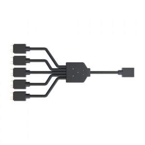 CM cavo splitter da 1 a 5 Addressable RGB- lunghezza 580 mm- per collegamento 3pin con 5 ventole ARGB