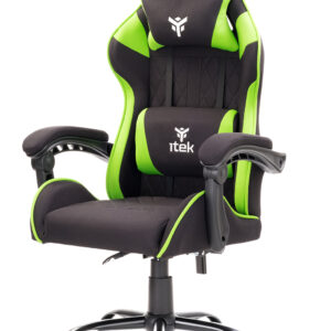 itek Gaming Chair RHOMBUS FF10 - Tessuto- Doppio Cuscino-  Schienale Reclinabile- Nero Verde