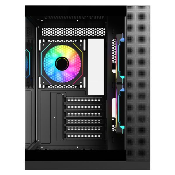 Case DARK CAVE DS - Gaming Tower- ATX- 3x12cm ARGB fan- 2xUSB3- Type-C- Side & Front Panel Temp Glass