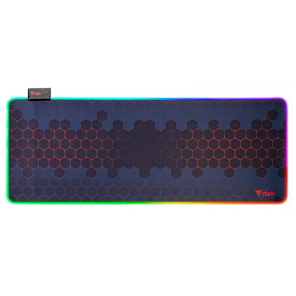 Gaming Mouse Pad RGB E1 - Materiale Premium- Antiscivolo- Massima Precisione- RGB con 12 modalità- 800x300x3mm