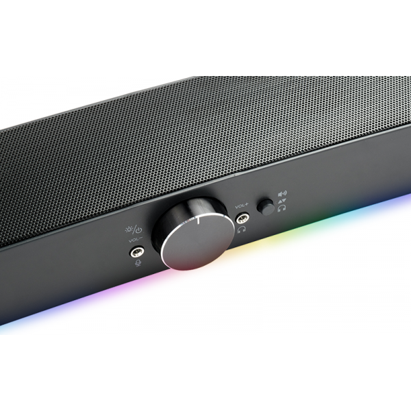 Gaming Soundbar S100 - RGB- BlueTooth- Jack 2x3.5mm- Uscita Mic e Cuffie