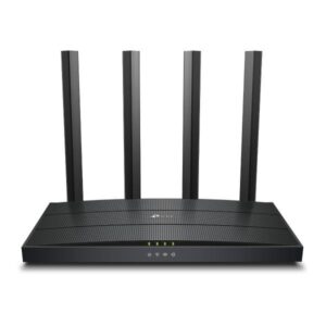 TP-LINK Router Wi-Fi 6 AX1500 300 Mbps at 2.4 GHz + 1201Mbps at 5 GHz- 4× Antennas- 1GHz Dual Core CPU- 1× Gigabit WAN Port